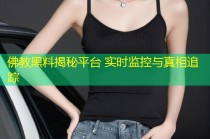 佛教黑料揭秘平台 实时监控与真相追踪