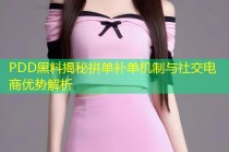 PDD黑料揭秘拼单补单机制与社交电商优势解析